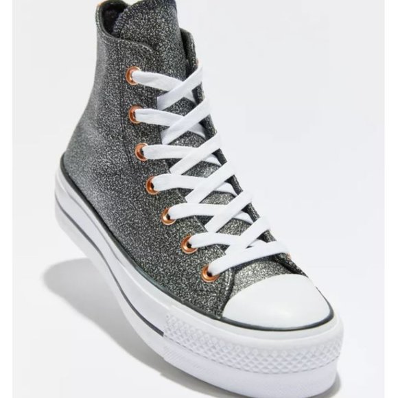 CONVERSE Chuck Taylor All Star Lift Metallic Glitter Sneaker Size 6.5 NEW - Picture 3 of 13